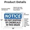 Signmission Do Not Dispose Of Chemicals In This Drain, 18 in W x Rectangle, Vinyl Decal OS-2PACK-NS-D-1218-L-15425 - alternate 3
